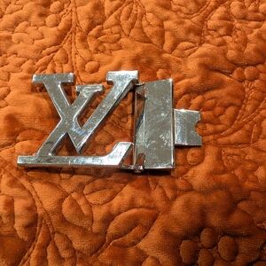 Silver LV Belt Buckle